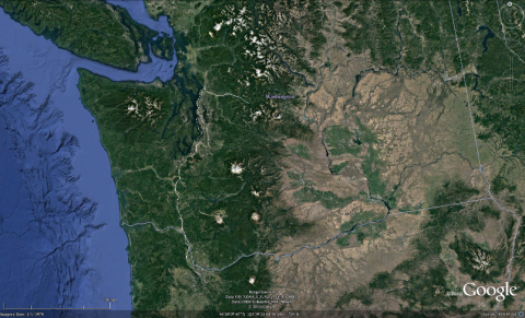 Pacific Northwest from Google Earth