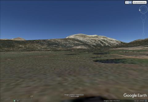 Google Earth View of Mammoth Peak