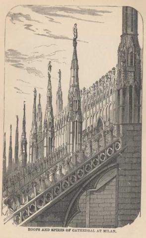 Roofs and Spires of Cathedral at Milan