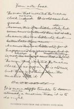 Facsimile Page from the Author's Notebook